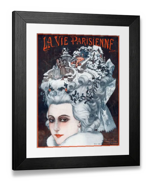 Framed Print : La Vie Parisienne 1923 1920s France illustrations magazines womens wigs Framed Print : La Vie Parisienne 1923 1920s France illustrations magazines womens wigs