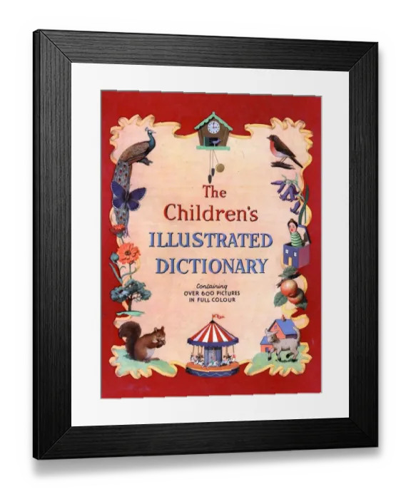 Framed Print : The Childrens Illustrated Dictionary 1940s UK mcitnt dictionaries childrens Framed Print : The Childrens Illustrated Dictionary 1940s UK mcitnt dictionaries childrens