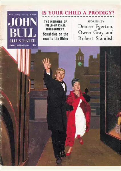 John Bull 1950s UK love evening-dress last bus home buses routemasters magazines