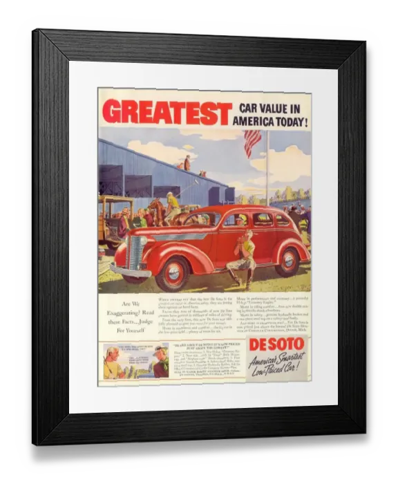 Framed Print : Desoto 1930s USA TJS Itnt cars De Soto Desoto Framed Print : Desoto 1930s USA TJS Itnt cars De Soto Desoto