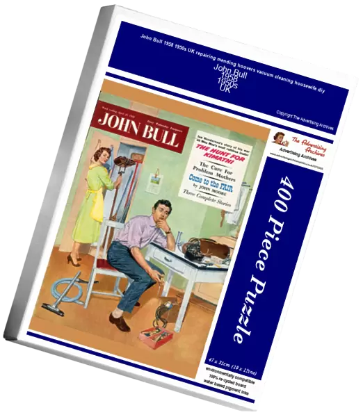 John Bull 1958 1950s UK repairing mending hoovers vacuum cleaning housewife diy