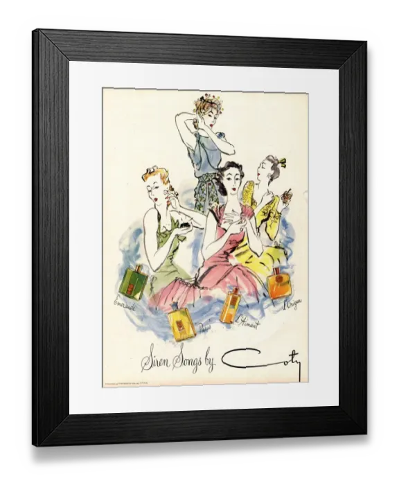 Framed Print : Coty 1940s UK womens Framed Print : Coty 1940s UK womens