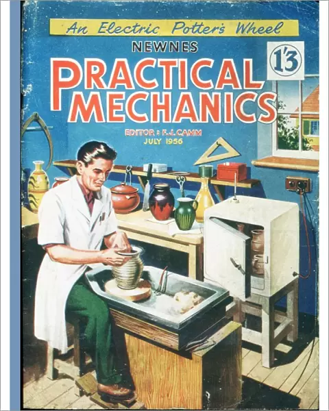 Practical Mechanics 1950s UK art potters wheel sculptures magazines