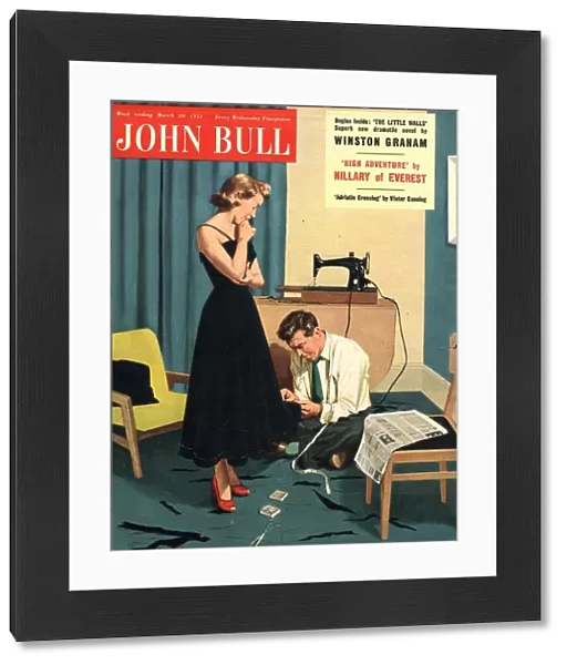 John Bull 1955 1950s UK repairing mending alterations womens magazines sewing repairs
