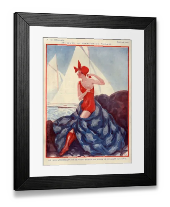 Framed Print : 1920s France La Vie Parisienne Magazine Plate Framed Print : 1920s France La Vie Parisienne Magazine Plate