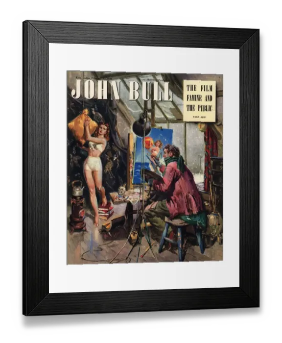 Framed Print : John Bull 1948 1940s UK art artists magazines Framed Print : John Bull 1948 1940s UK art artists magazines