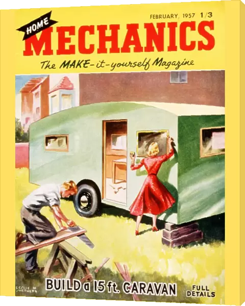 Home Mechanics 1950s UK holidays diy caravans magazines do it yourself