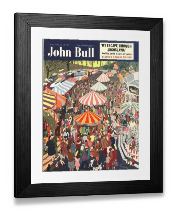 Framed Print : John Bull 1950s UK fairs magazines funfairs Framed Print : John Bull 1950s UK fairs magazines funfairs