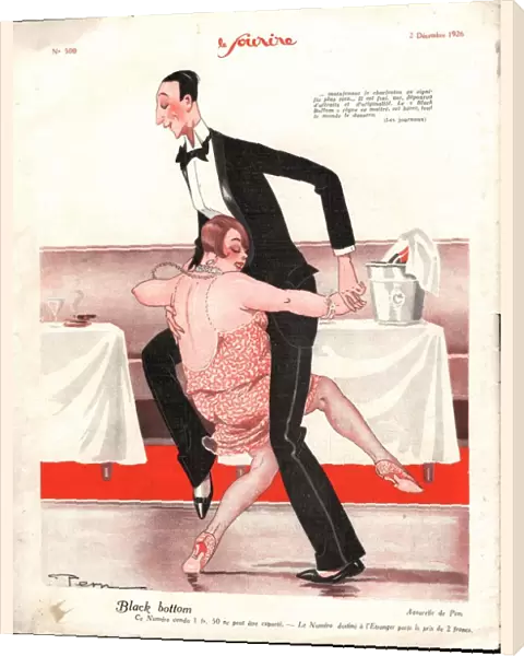 Le Sourire 1926 1920s France black bottom humour evening-dress odd little and large