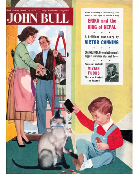 John Bull 1950s UK babies window cleaners cats magazines pets baby