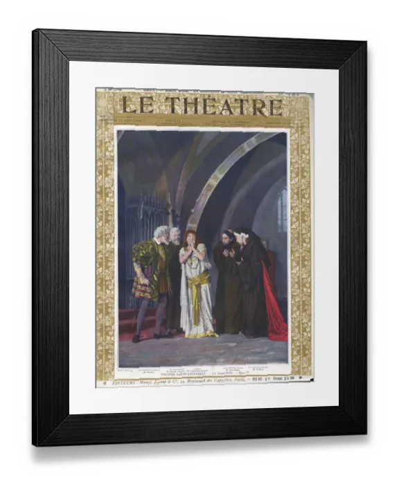Framed Print : Le Theatre 1904 1900s France magazines humour melodrama shock surprise