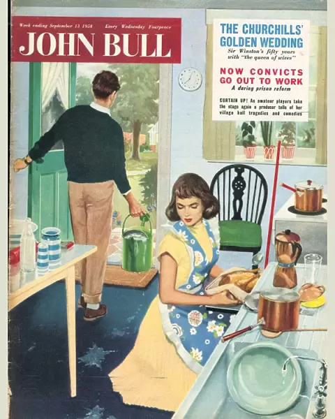 John Bull 1958 1950s UK cooking sunday lunch housewife housewives woman women in