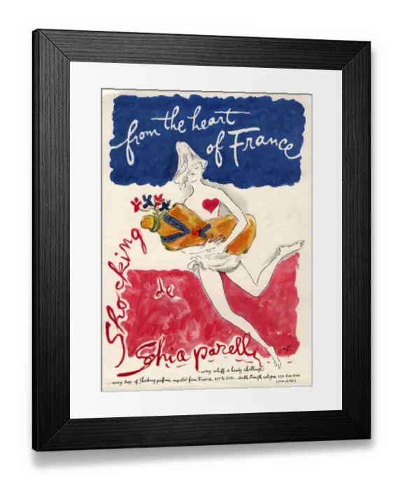 Framed Print : Schiaparelli Shocking 1950s UK womens