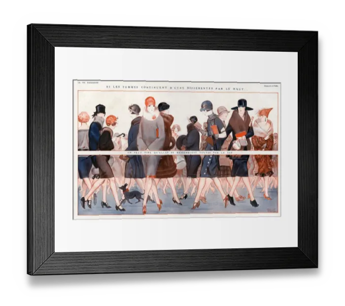 Framed Print : La Vie Parisienne 1924 1920s France A Vallee illustrations womens hats shoes coats Framed Print : La Vie Parisienne 1924 1920s France A Vallee illustrations womens hats shoes coats