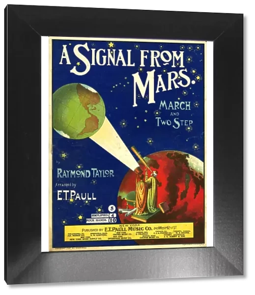 A Signal From Mars 1901 1900s USA globes telescopes
