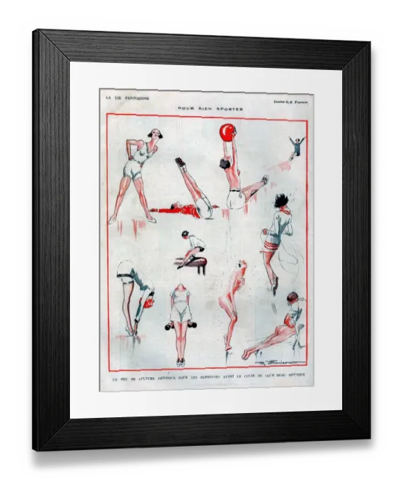 Framed Print : 1920s, France, La Vie Parisienne, Magazine Plate Framed Print : 1920s, France, La Vie Parisienne, Magazine Plate