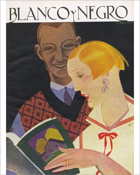 Blanco y Negro 1920 1920s Spain cc reading books magazines