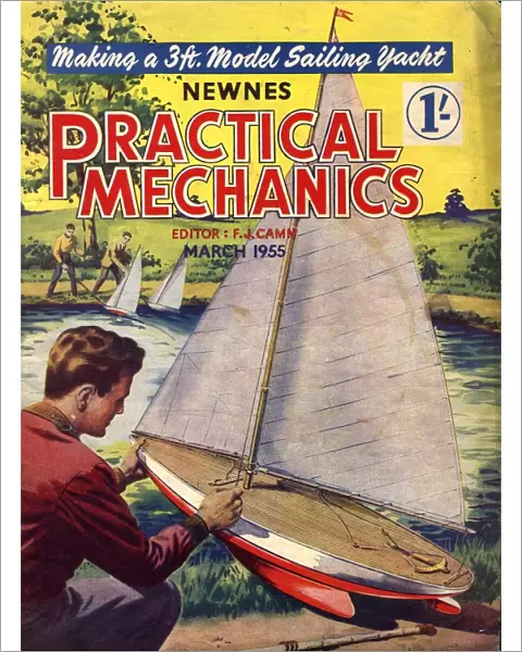 1955 1950s UK practical mechanics model boats ponds sailing hobbies magazines