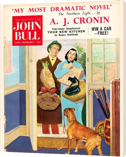 John Bull 1950s UK dogs walking the magazines pets family