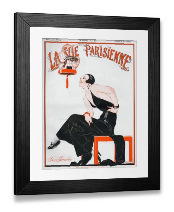 Framed Print : La Vie Parisienne 1922 1920s France Rene Vincent magazines illustrations birds