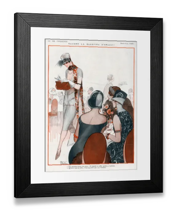 Framed Print : La Vie Parisienne 1924 1920s France A Vallee illustrations womens hats jealousy ladies Framed Print : La Vie Parisienne 1924 1920s France A Vallee illustrations womens hats jealousy ladies