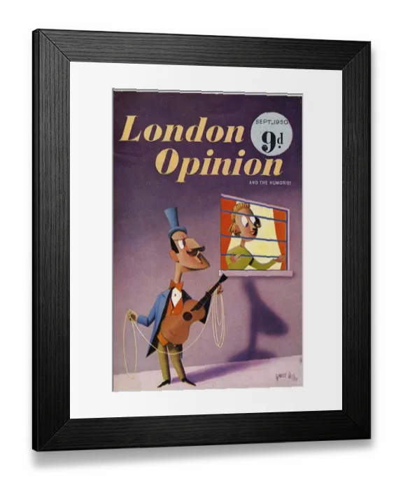 Framed Print : London Opinion 1950 1950s UK mcitnt guitars music magazines Framed Print : London Opinion 1950 1950s UK mcitnt guitars music magazines