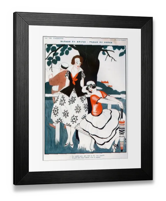 Framed Print : 1920s France La Vie Parisienne Magazine Plate Framed Print : 1920s France La Vie Parisienne Magazine Plate