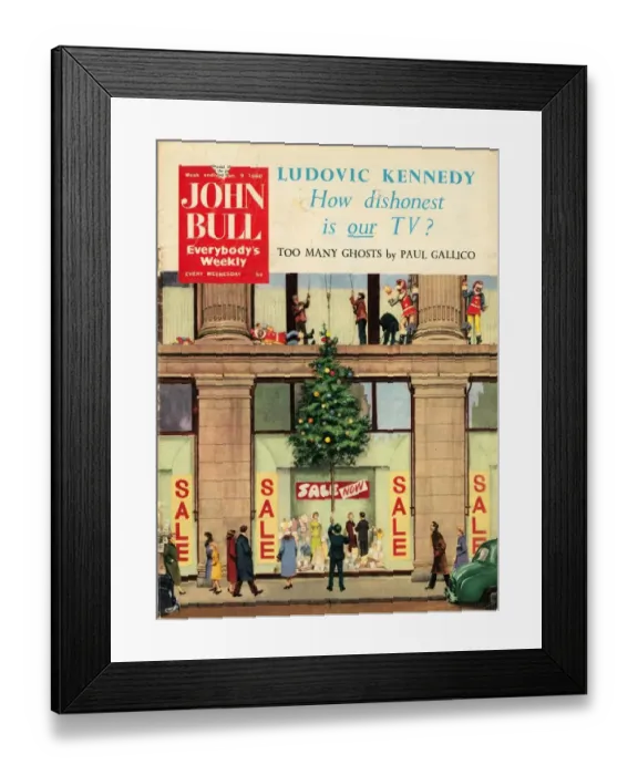 Framed Print : John Bull 1950s UK sales stores magazines Framed Print : John Bull 1950s UK sales stores magazines