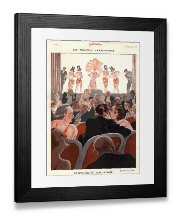 Framed Print : Le Sourire 1930s France glamour kissing audiences striptease erotica magazines Framed Print : Le Sourire 1930s France glamour kissing audiences striptease erotica magazines