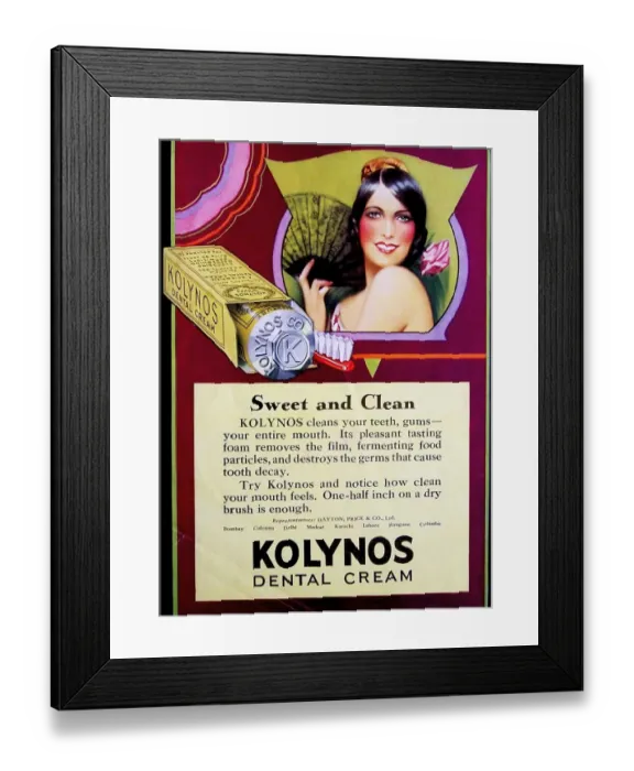 Framed Print : 1920s, UK, Kolynos, Magazine Advert Framed Print : 1920s, UK, Kolynos, Magazine Advert