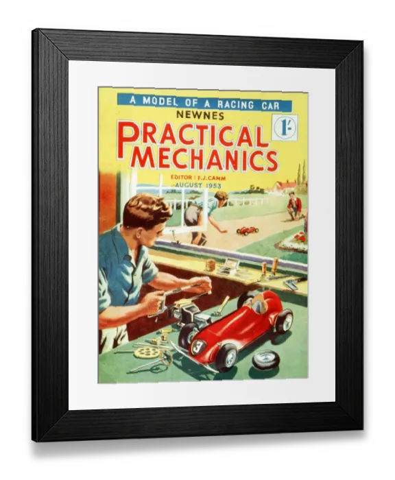 Framed Print : Practical Mechanics 1950s UK model cars diy magazines do it yourself Framed Print : Practical Mechanics 1950s UK model cars diy magazines do it yourself