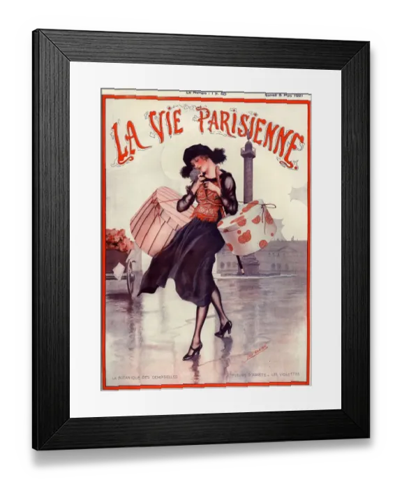 Framed Print : 1920s France La Vie Parisienne Magazine Cover Framed Print : 1920s France La Vie Parisienne Magazine Cover