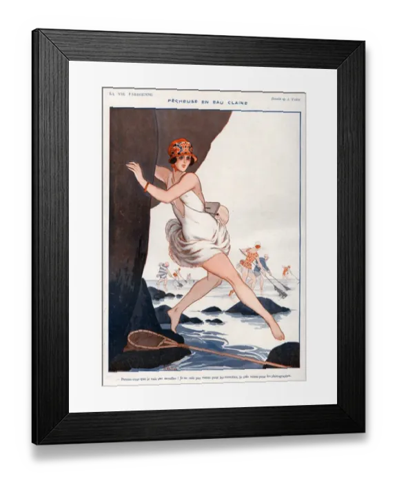 Framed Print : La Vie Parisienne 1923 1920s France Armand Vallee illustrations holidays beaches Framed Print : La Vie Parisienne 1923 1920s France Armand Vallee illustrations holidays beaches