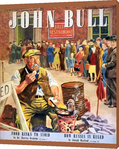 John Bull 1947 1940s UK breakfast cooking fry-up eating food bacon and eggs restaurants