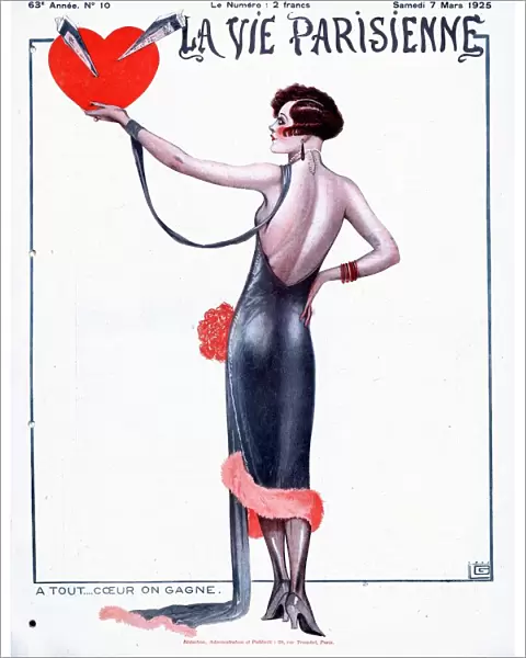 La Vie Parisienne 1925 1920s France glamour magazines valentines day hearts womens