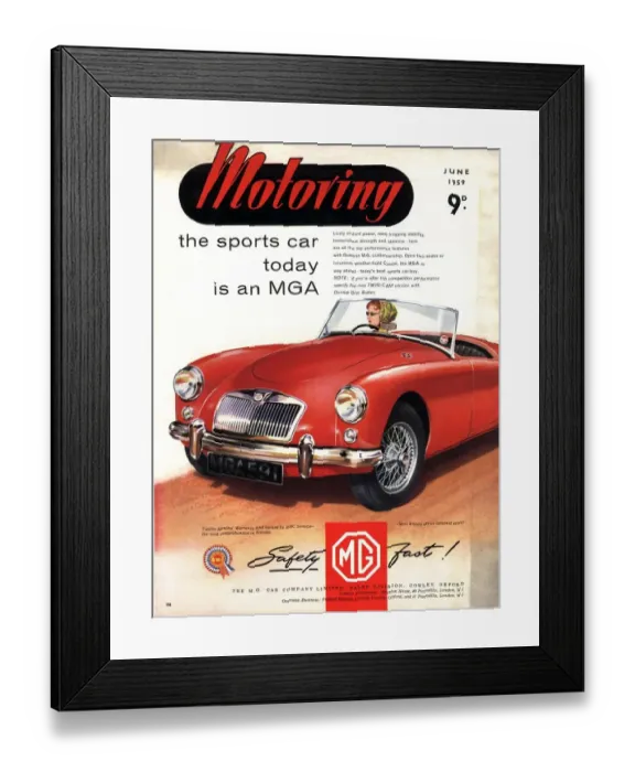 Framed Print : 1950s UK cars mg convertibles Framed Print : 1950s UK cars mg convertibles