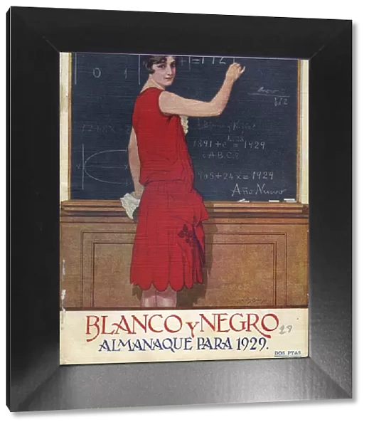 Blanco y Negro 1928 1920s Spain cc magazines teachers schools lessons writing blackboards