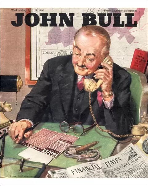 John Bull 1946 1940s UK FT bosses financial times pools gambling magazines