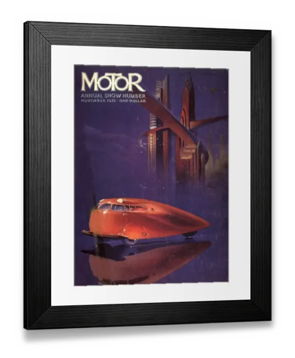 Framed Print : 1930s USA visions of the future cars futuristic magazines Framed Print : 1930s USA visions of the future cars futuristic magazines
