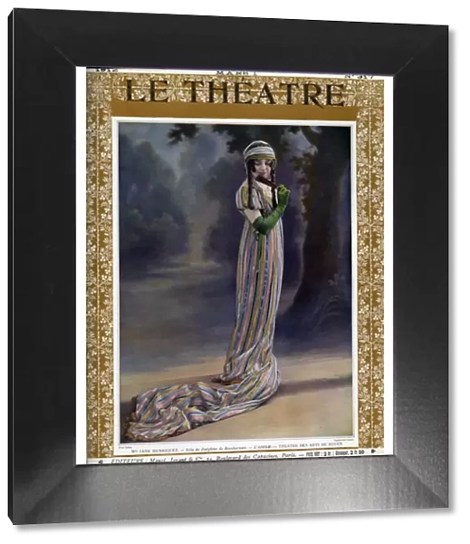 Le Theatre 1912 1910s France magazines womens dresses gloves fans portraits fashion