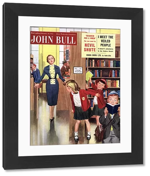 John Bull 1955 1950s UK naughty children schools library libraries schools magazines