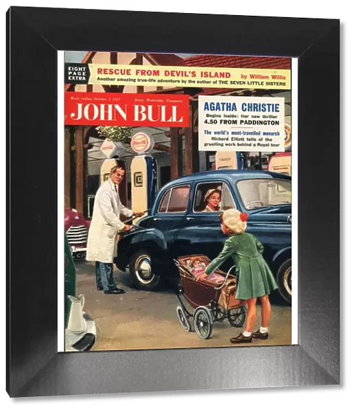 John Bull 1957 1950s UK petrol pumps, garages, gas, prams gasoline magazines cars