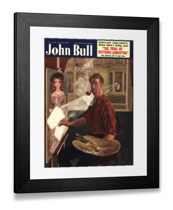 Framed Print : John Bull 1951 1950s UK painters magazines artists