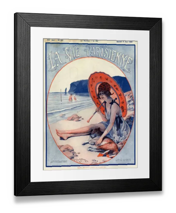 Framed Print : 1920s France La Vie Parisienne Magazine Cover Framed Print : 1920s France La Vie Parisienne Magazine Cover