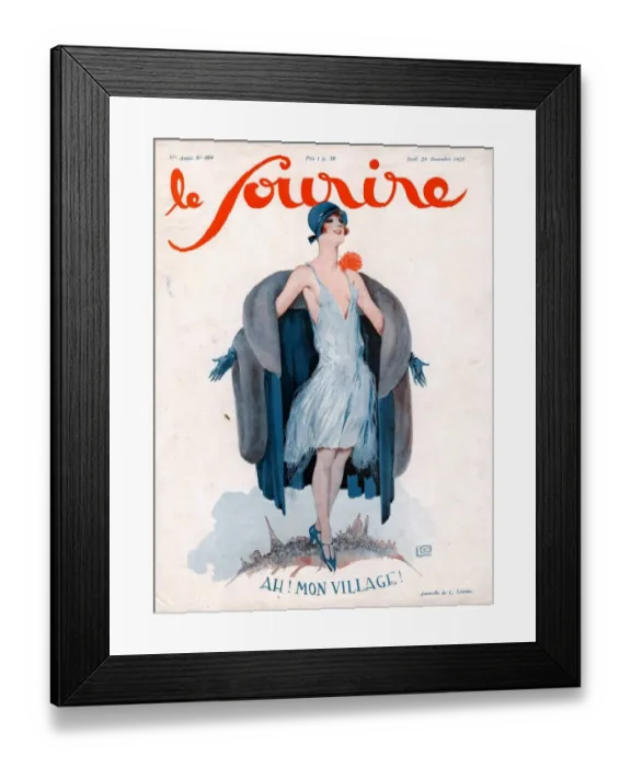 Framed Print : Le Sourire 1920s France paris womens magazines Framed Print : Le Sourire 1920s France paris womens magazines