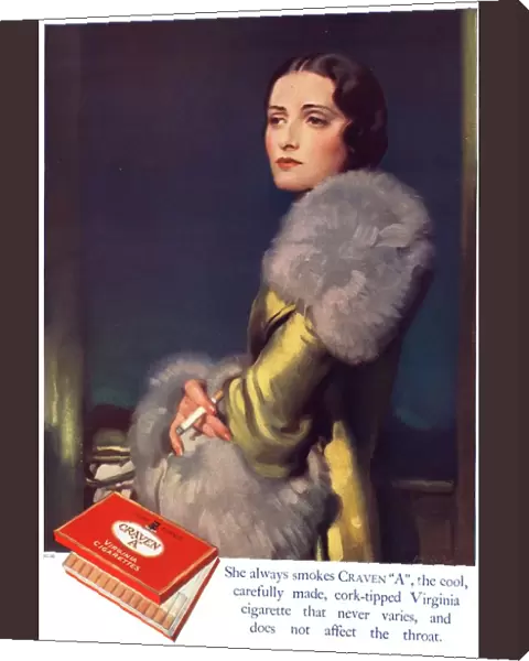 Craven A 1930s UK glamour cigarettes smoking womens