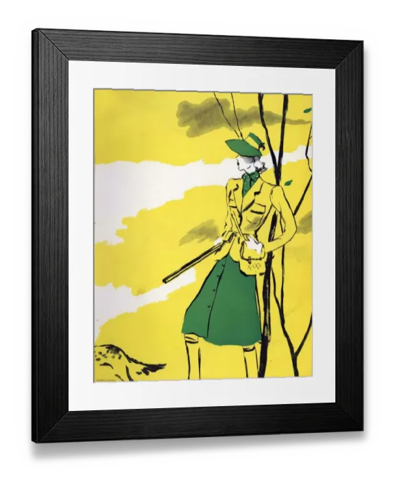Framed Print : Hunting 1939 1930s UK shooting womens woman Framed Print : Hunting 1939 1930s UK shooting womens woman