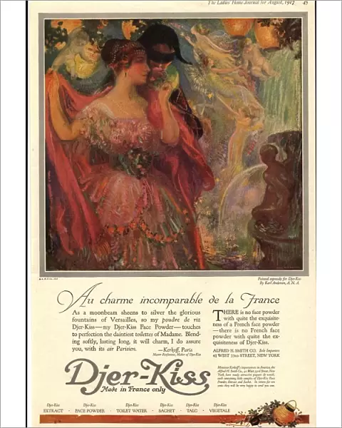 1918 1910s USA djer-kiss talcum powder fancy dress ball costume womens