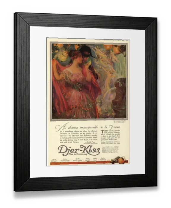 Framed Print : 1918 1910s USA djer-kiss talcum powder fancy dress ball costume womens Framed Print : 1918 1910s USA djer-kiss talcum powder fancy dress ball costume womens