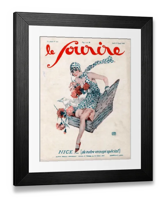 Framed Print : Le Sourire 1920s France erotica magazines Framed Print : Le Sourire 1920s France erotica magazines